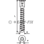 Şurub pt cuplare PAL cap inecat 7.0x70 ZG - SW 4 (50 buc)