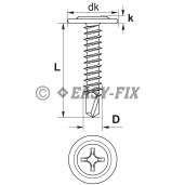 Şurub cap plat autoforant 4,2x14 ZA - PH2 (1.000 buc)