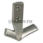 Cuier aluminiu 2 carlige 495.46 - Nichel Mat