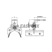Suport fixare panouri fotovoltaice pe acoperis tabla profilata - 65x30x5mm - Inox A2