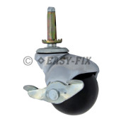 Rotilă Ø50 mm cu bilă şi pivot BC50-8x38 cu blocare - Negru