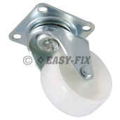 Roată cu placă rulment Ø 50x23  H= 65 - 50kg -NY Alb