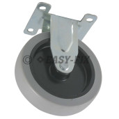 Roată cu placă fixă Ø100X25 H=120 - 80Kg - PVC - Gri