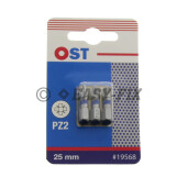 Set cap BIT OST inel Albastru 25mm Pozidrive PZ2  - 3 buc/Blister
