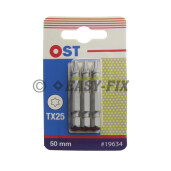 Set cap BIT OST inel Galben 50mm Torx TX25  - 3 buc/Blister