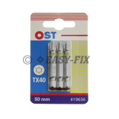 Set cap BIT OST inel Galben 50mm Torx TX40  - 3 buc/Blister