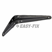 Consolă tablă L pentru etajere 125x150x34mm - Neagră
