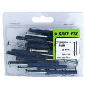 Diblu şurub cui Înecat Tip W -  5 x 40 Nylon Blue