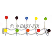 Cuier metalic 5 carlige - 405x123x200mm - Multicolor