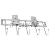 Cuier metalic 5 carlige - 400x85x245mm - Urs - Cromat
