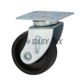Rotilă Ø40x16mm H= 55 cu placă si rulment - 20kg PP Negru