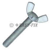 Şurub cu cap fluture DIN 316- 4.8 M 4x10 Zincat Alb (10 buc)