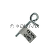 Cârlig răsucit cu filet metric Ø 12 - M 6x 70mm - ZA