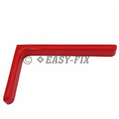 Consolă metalică L pt etajere 140x240mm - Roşu