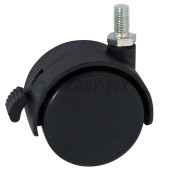 Rotilă Ø50 mm cu şurub M8x15 mm şi blocare -  40kg PA Negru