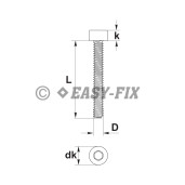 Şurub cap cilindric DIN 912- 8.8 M  5x 20 ZA SW4 (250 buc)
