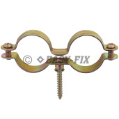 Colier dublu oţel Ø 10-12 mm - bandă 11x1,0mm ZG (100 buc)