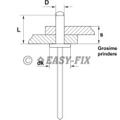 Nituri POP standard AL/Oţel - Ø 3,2x18,0 mm -SRC (1.000 buc)