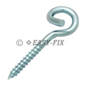 Cârlig răsucit cu filet pt lemn B Ø 15 - Ø 5x 60mm - ZA