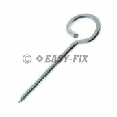 Cârlig răsucit cu filet pt lemn B Ø 15 - Ø 5x 80mm - ZA
