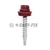 Şurub vopsit DIN 7504K-R + EPDM Ø14 - 4,8x 35 RAL 3009 (250 buc)