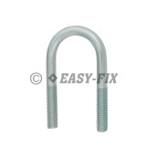 Şurub colier tip U; M 8x 71/40 - Ø 27; 3/4 Inch Zincat Alb
