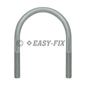 Şurub colier tip U; M10x116/40 - Ø 76; 2-1/2 Inch Zincat Alb