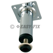 Picior metalic reglabil cu placa Ø30mm, H120mm - Cromat