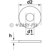 Şaibe plate DIN 440 R - M16x56x5,00 ZA (25 buc)