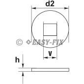 Şaibe plate DIN 440V - M 6x22x2,00 ZA (500 buc)