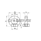 Inel de ridicare tip piuliţă DIN 582 - M 6  Inox A2 (25 buc)