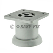 Picior plastic cilindric Ø40xh50mm - Silver/ Cromat Satinat