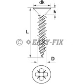Şurub cu filet HI-LOW cap înecat 4,2x 35 ZG - PZ2 (500 buc)