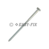 Şurub pt lemn cap hexagonal DIN 571 -  7,0x125 ZA (100 buc)