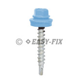Şurub vopsit DIN 7504K-R + EPDM Ø14 - 4,8x 35 RAL 5024 (100 buc)