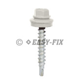 Şurub vopsit DIN 7504K-R + EPDM Ø14 - 4,8x 35 RAL 7035 (100 buc)