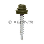 Şurub vopsit DIN 7504K-R + EPDM Ø14 - 4,8x 70 RAL 6003 (100 buc)