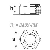 Piuliţă cu autoblocare DIN 985-10; M10x1,25 ZA (250 buc)