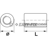 Piuliţă cilindrică de cuplare Ø11 - M 8x30 ZA (200 buc)