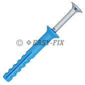 Diblu cap înecat cu şurub cui Tip H -  6 x 40 Nylon Blue (20 buc)