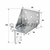 Coltar universal - h=100mm, s=2,5mm Stânga - ZA