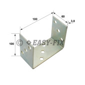 Suport stâlp U simplu - 101x100x 60 mm ZA