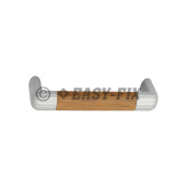 Maner plastic 484.14 - 96mm - Nichel Satinat/ Stejar