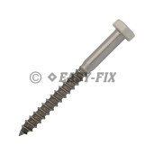 Şurub pt lemn cap hexagonal DIN 571 -  8,0x120 Inox A2 (50 buc)